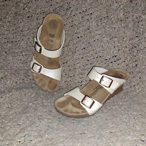 BIRKENSTOCK-PAPILLIO-Dorothy-Metallic Champagne Birko Flor-Sz 36-Excellent